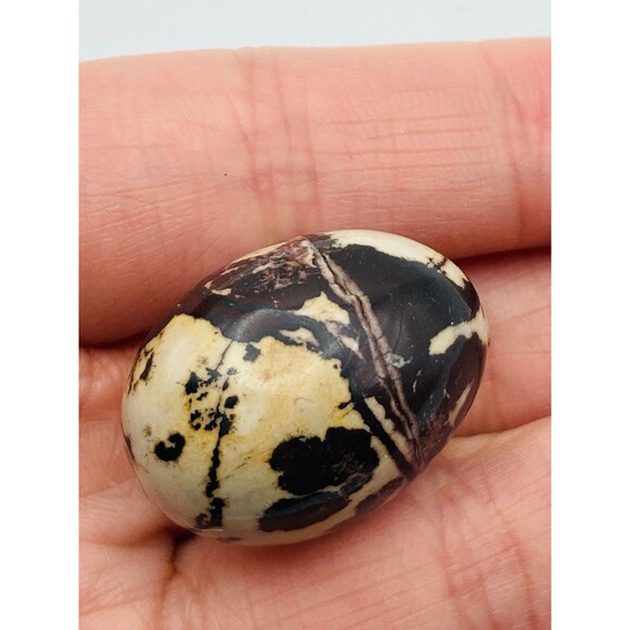 Egg shaped nature jasper bead - Picture 3 of 7